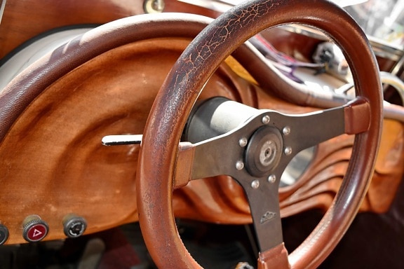nostalgia, steering wheel, car, old, antique, vehicle, indoors, luxury
