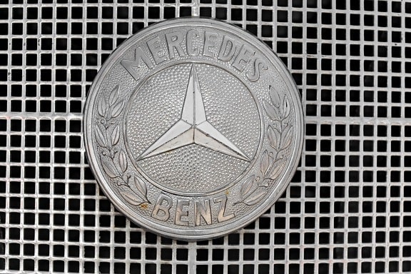 Mercedes Benz, sign, metallic, stainless steel, steel, design, old, iron, symbol, pattern