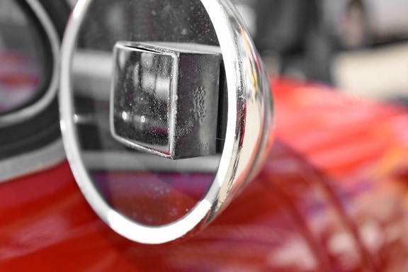 chrome, mirror, reflection, car, shining, blur, vehicle, bright