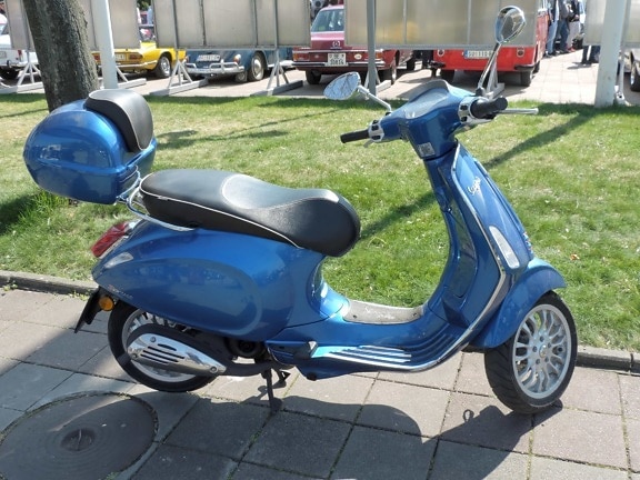blå, design, Italien, motorcykel, parkeringsplats, skoter, cykel, konkurrens