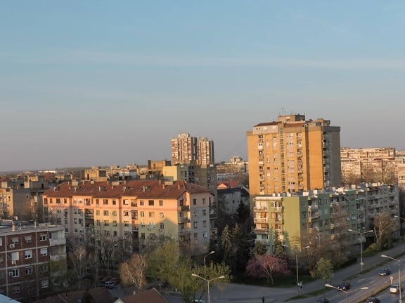 Serbia, oraș, arhitectura, peisajul urban, clădire, în aer liber, orizontul, apus de soare