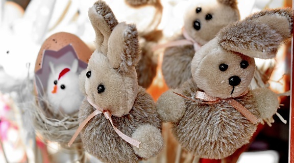 плюшевий мишка іграшка, заєць, іграшка, Симпатичний, тварини, Великдень, природа, кролик