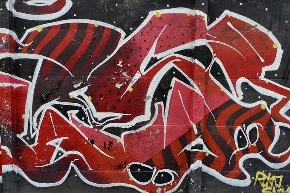 Dekoration, Airbrush, Spray, Graffiti, Vandalismus, Wandbild, Wand, Kunst