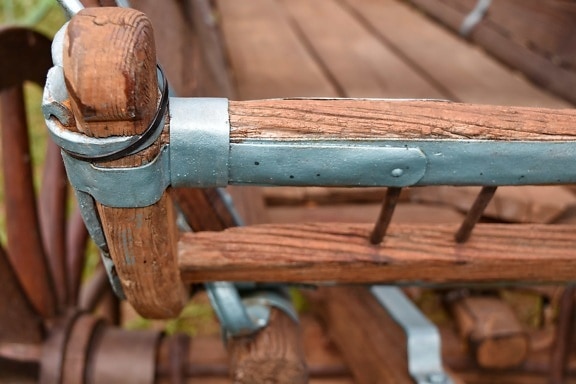 Дърводелски, количка, дървен материал, стар, дървени, ръчно изработени, на открито, Антик