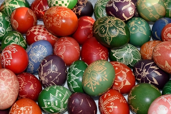 katolske, kristen, ferie, dekoration, påske, æg, bold, traditionelle