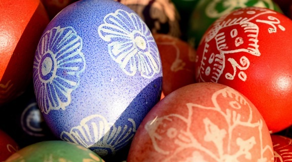 színes, design, dísznövények, dekoráció, Húsvét, tojás, minta, szín