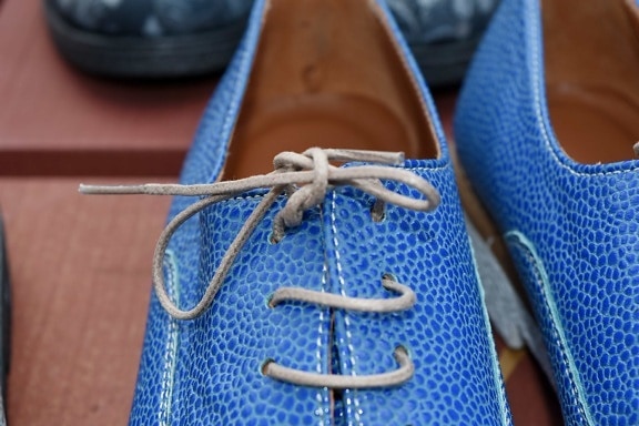 shoelace, blue, footwear, fashion, leather, handmade, shoe, leisure