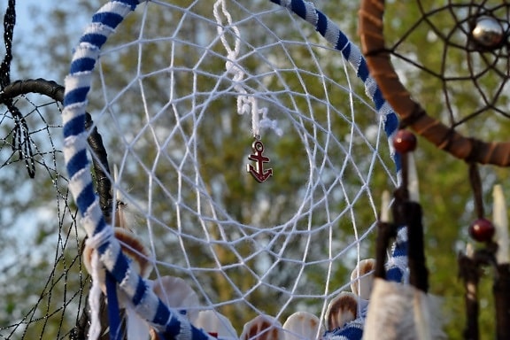 Anchor, decoração, feito à mão, Web, diversão, ao ar livre, de suspensão, lazer