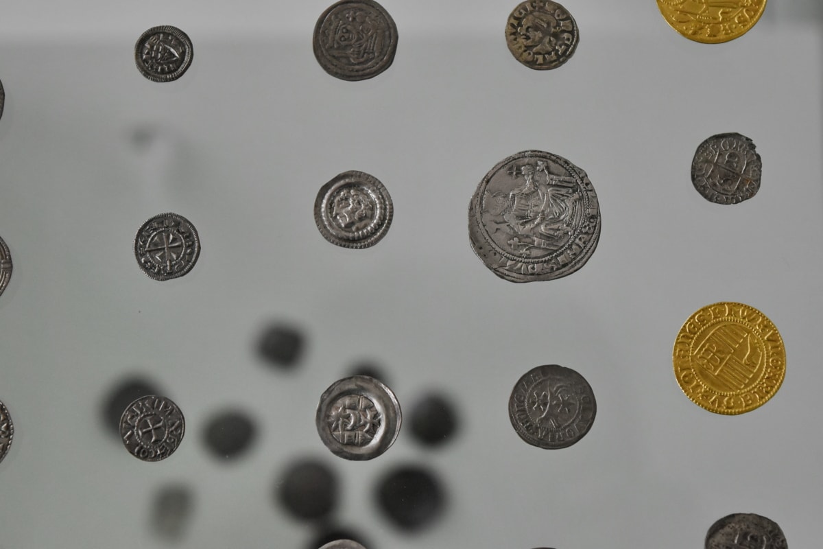 koin, emas, Sejarah, abad pertengahan, uang, perak, tekstur, pola