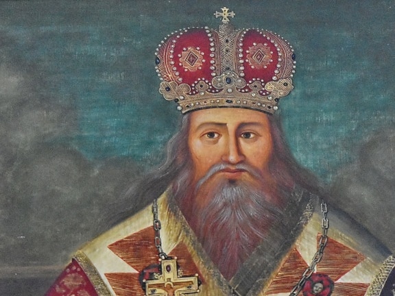 fine arts, monarch, orthodox, priest, painting, crown, religion, ruler