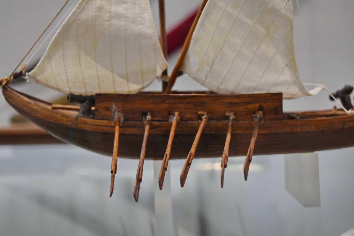 zaman kuno, mainan, kayu, perahu, perahu layar, kendaraan, kapal, model tahun