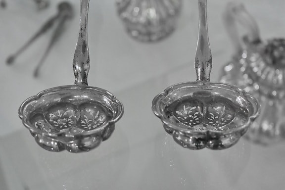 antiquity, black and white, monochrome, silver, silverware, shining, reflection, luxury