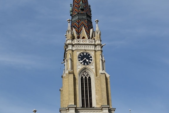 landmark, tower, building, church, clock, architecture, outdoors, religion, old, ancient