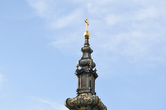 baroque, church tower, gold, heritage, orthodox, religious, church, architecture, religion, device