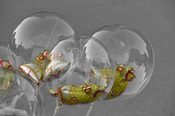 Ballon, Geschenk, Kunststoff, transparente, Kugel, Farbe, Natur, Symbol, Dekoration, Umgebung