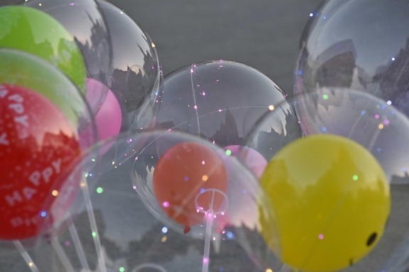 день рождения, украшения, отражение, Цвет, яркий, воздушный шар, Празднование, партия, Fun, Сфера