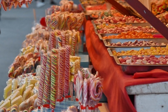 candy, delicious, dessert, shop, food, market, sale, confectionery, sell, bazaar
