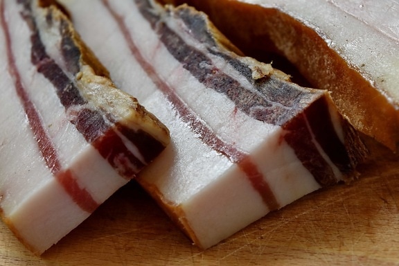 Bacon, detalle, grasa, cumplir con, Cerdo, delicioso, alimentos, Slice, Desayuno, de cerca