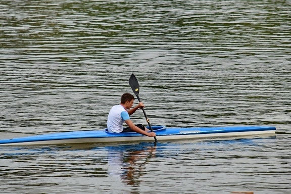 canoe, apa, oar, concurs, Râul, recreere, atlet, Caiac, oameni, zbaturi