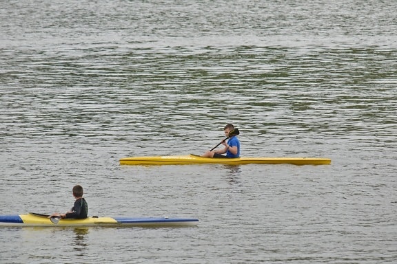 kids, recreation, sport, canoe, kayak, paddle, boat, water, sea, oar