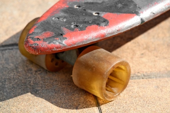 old, old fashioned, skateboard, toy, wheel, wood, food, still life, beach, nature