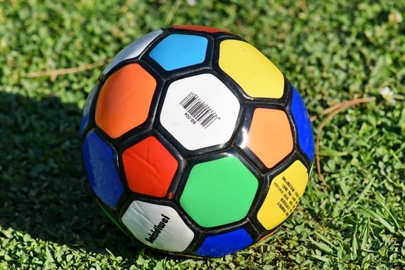 colourful, football, soccer ball, ball, soccer, game, sport, championship, leather, goal