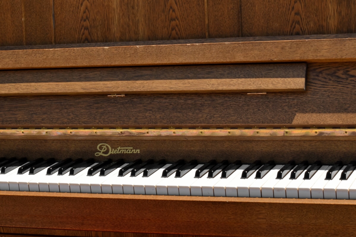 piano, kayu, lama, retro, model tahun, Desain, klasik, permukaan, kayu, panel