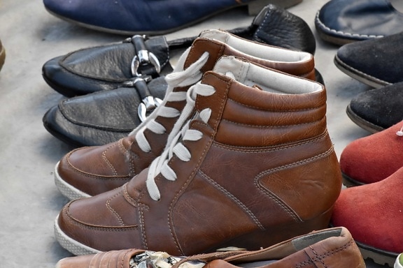 boot, shoes, pair, leather, footwear, boots, shoe, fashion, old, outdoors