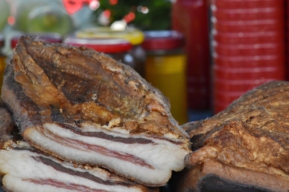 Bacon, taux de cholestérol, matières grasses, organique, porc, viande bovine, déjeuner, plat, restaurant, steak