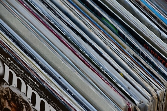 Verlauf, Musik, Jahrgang, Vinyl, Papier, Branche, Drucken, Stapel, Geschäft, abstrakt