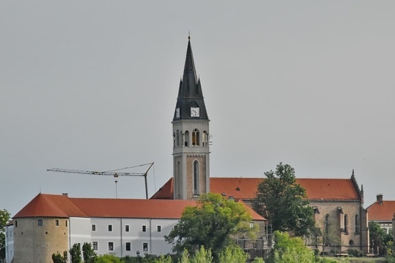замък, Църквата кула, Хърватия, Готически, средновековна, църква, кула, катедрала, архитектура, университет