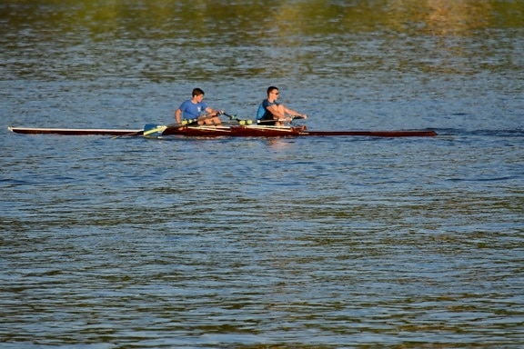 atleta, campionato, Remo, acqua, barca, canoa, fiume, gara, concorrenza, Lago