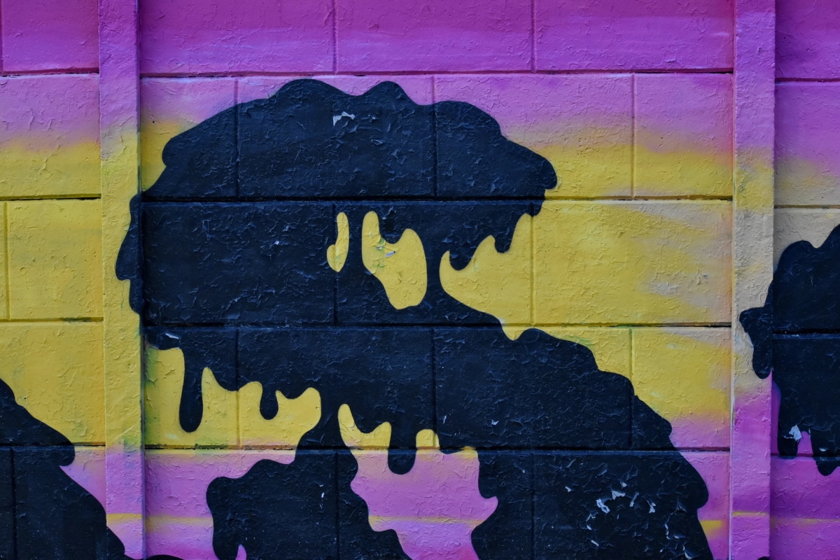 bê tông, Graffiti, hơi hồng, khu đô thị, nghệ thuật, kết cấu, minh hoạ, bức tường, cũ, màu sắc