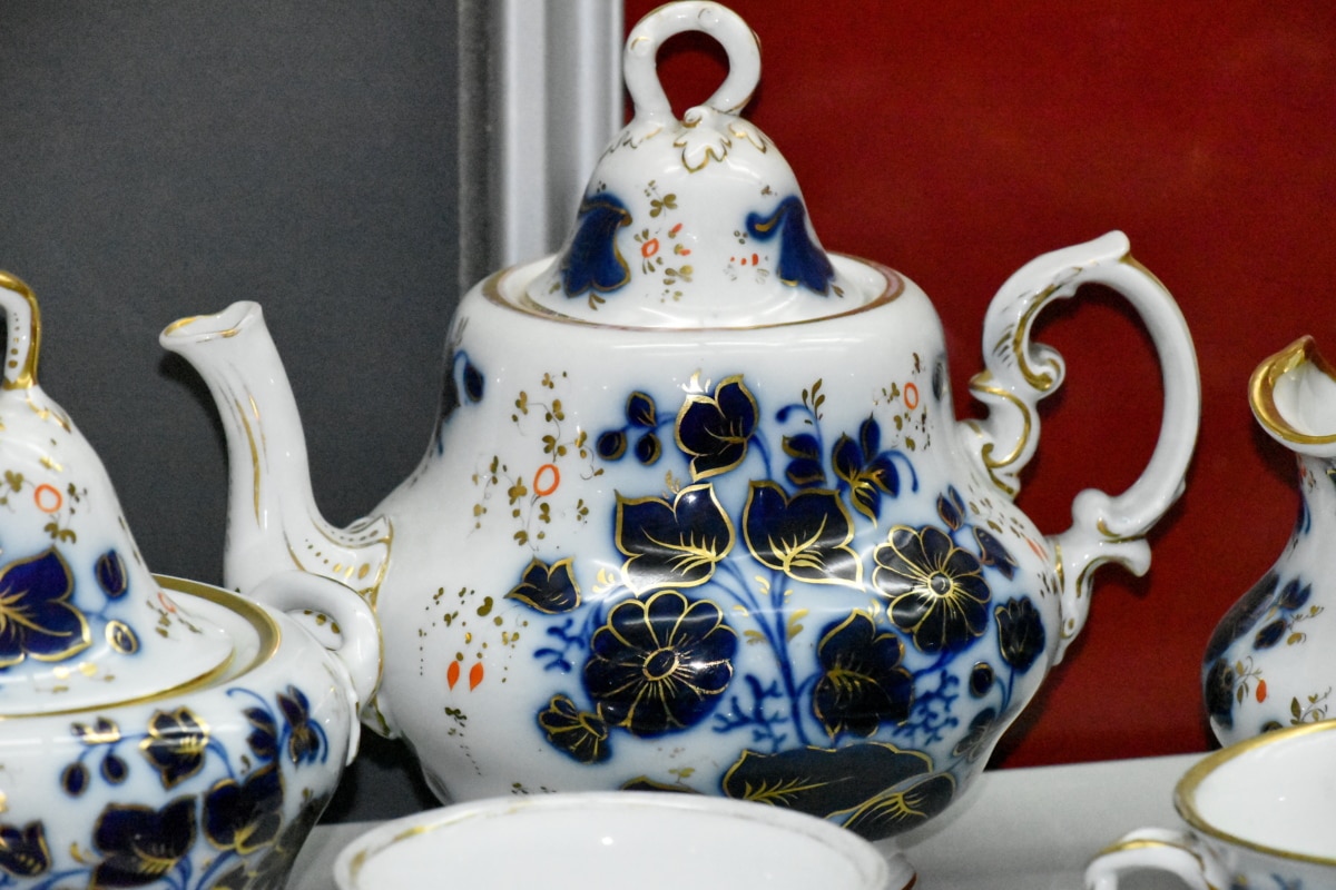 porcelán, keramika, konvice na čaj, kontejner, keramika, stolní nádobí, pohár, ručně vyráběné, tradiční, umění