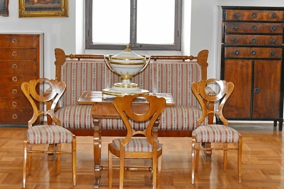 baroque, floor, parquet, furniture, luxury, chair, indoors, interior design, seat, room