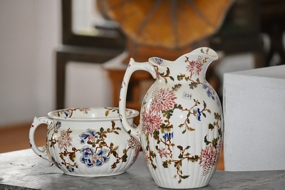 ceramic, ceramics, pitcher, cup, earthenware, pottery, teapot, porcelain, interior design, traditional