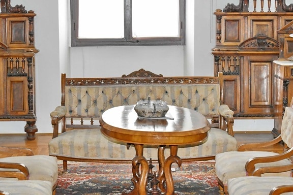 barok, kabinet, komfortabel, skrivebord, bolig, sofa, hjem, møbler, stol, Boligindretning