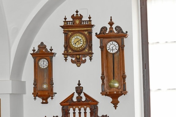analogové hodiny, barokní, muzeum, staré, design interiéru, architektura, starožitnost, klasické, uvnitř, domů