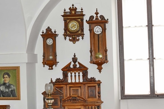 horloge analogique, antiquité, baroque, armoire, en bois, Design d’intérieur, architecture, religion, Église, autel