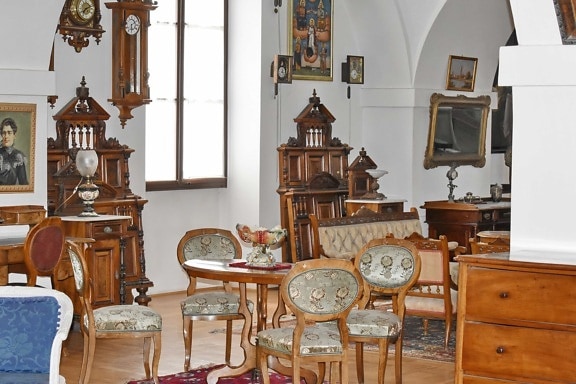 antikken, barok, møbler, sæde, Boligindretning, værelse, hus, stol, hjem, indendørs