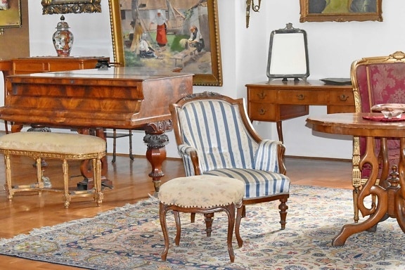 baroque, Salon, plancher, Résidentiel, Tableau, chaise, chambre, siège, meubles, Design d’intérieur