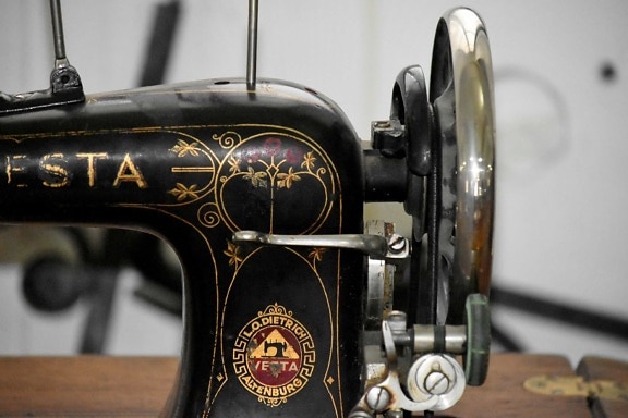 古代, 缝纫, 缝纫机, 年份, 老, 古董, 经典, 怀旧, 机械, 行业