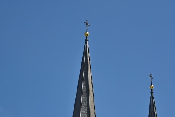 steeple, lumière du jour, gothique, Église, architecture, religion, vieux, tour, art, Cathédrale