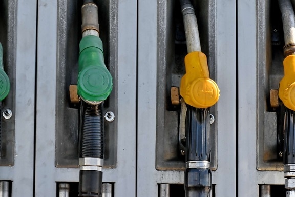 euro diesel, oil, fuel nozzle, gasoline pump, petroleum, hose, industry, equipment, steel, handle