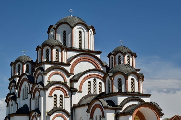 architecturale stijl, koepel, Kruis, oude, het platform, gevel, orthodoxe, kerk, Kathedraal, religie