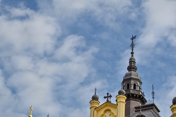 cathedral, architecture, religion, dome, building, church, outdoors, cloud, traditional, spirituality