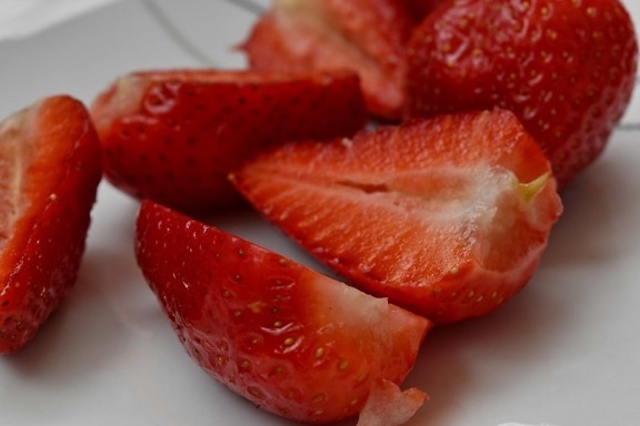 餐饮, 美味, 草莓, 水果, 草莓, 浆果, 健康, 营养, 叶, 甜