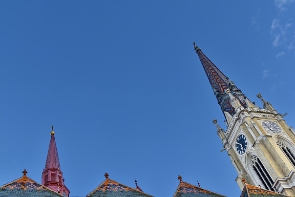 church tower, roof, church, construction, tower, architecture, old, building, city, religion