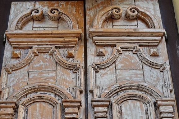 carpintaria, porta da frente, alívio, fachada, porta, arquitetura, edifício, Gótico, velho, portão
