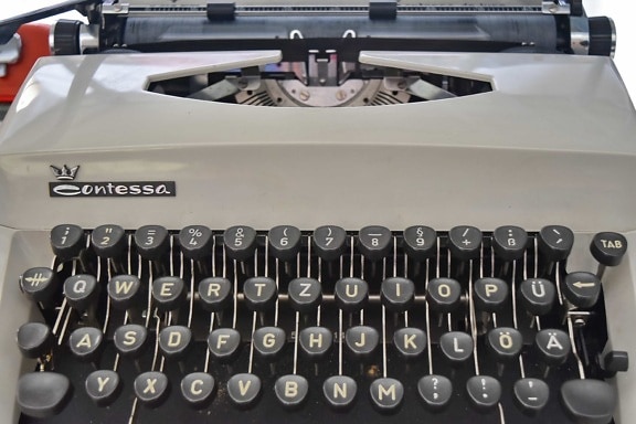 typewriter, equipment, machinery, type, alphabet, technology, portable, nostalgia, business, retro